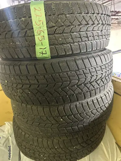 Selling a set of 4 quality used WinterKing winter tires in 225/65R17 size. $250 Tires are in good co...