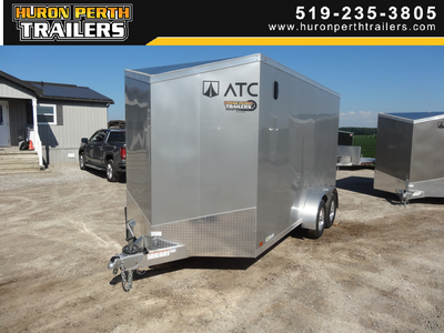 HURON PERTH TRAILERS BLOW OUT SALE!!!! 2023 ATC Raven 7x14+2 Enclosed Aluminum Trailer Silverfrost E...