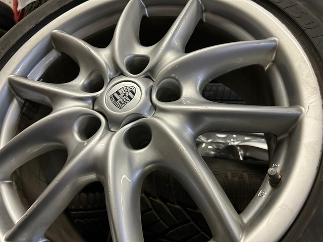 Used OEM Porsche rims with winter tires in Tires & Rims in City of Toronto