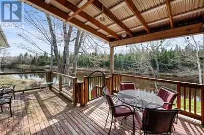 Nestled along 265 feet of pristine Canaan River frontage, this thoughtfully designed chalet-style ho...