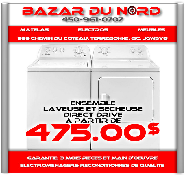 Refrigerateur Blanc Congelateur Inferieur a partir de 350.00$ dans Réfrigérateurs  à Laval/Rive Nord - Image 4