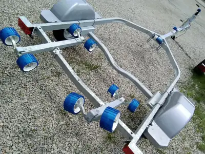 19' Long. 59" Between fenders. Comes with tongue jack , LED lights , and safety inspection. 3200.00...