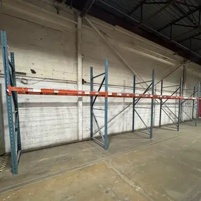 PALLET RACKING BLOW OUT - 10' tall x 44" wide w/ 8' long beams, View more