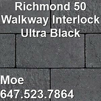 Richmond 50 Ultra Black Walkway Driveway Patio Interlock Paver