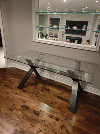 Tempered 1.6M Glass Dinning Table