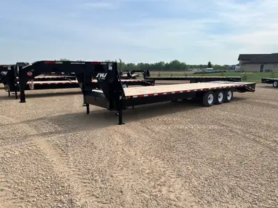 NEW 2027 SWS 8.5 x 32' Gooseneck Trailer Tri Dual Axle 3 x 10,000 lb Axles w/ Electric Brakes on all...