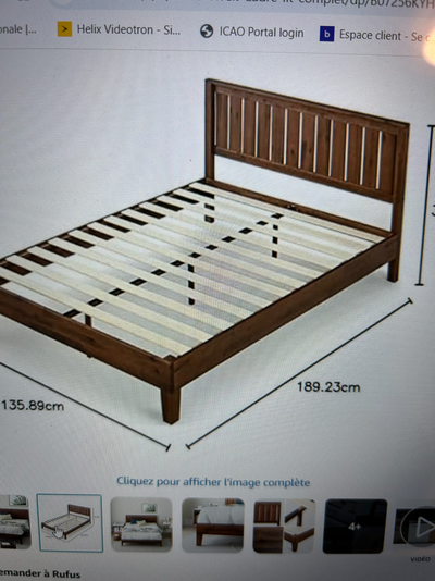 Zinus Vivek Cadre de lit Double complet NEUF, View more