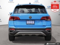 New Price! Odometer is 3459 kilometers below market average! Blue 2023 Volkswagen Taos Highline AWD... (image 3)