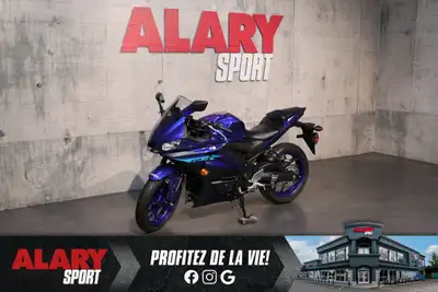 Alary Sport Cette MOTOCYCLETTE YAMAHA YZF-R3 2024 est disponible DÈS MAINTENANT! Contactez-nous au 4...