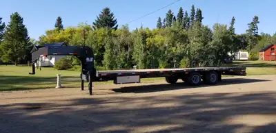 NEW 2025 Precision 30 foot Gooseneck Flatdeck Tandem Dually Trailer, **** Contractor Grade Quality !...