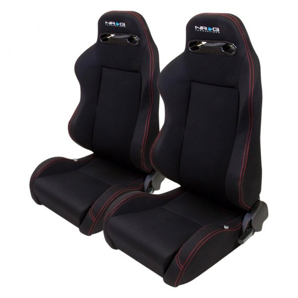 NRG Sport Seats (Pair) Type-R Cloth - Black w/Red  eg ek dc2 in Other Parts & Accessories in Markham / York Region