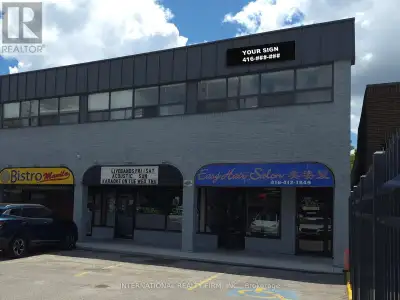 PROFESSIONAL OFFICE: Bright office with exposure to Sheppard Ave E / entry to reception-meeting area...