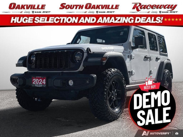 2024 Jeep Wrangler 4DR WILLYS | DEMO | HEATED SEATS | REMOTE STA in Cars & Trucks in Oakville / Halton Region
