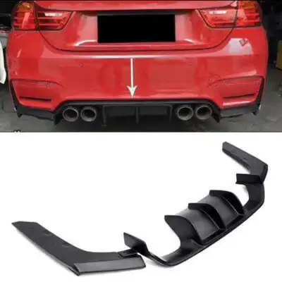 BMW F80 F82 M3 M4 CARBON V STYLE DIFFUSER FOR 2014 2015 2016 2017 2018 2019 REAL CARBON - 3 PC DESIG...