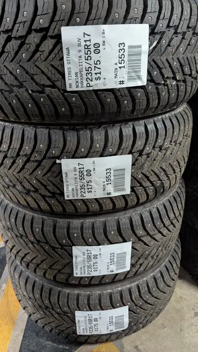 SET OF 4X P235/55R17 235/55/17 NOKIAN HAKKAPELIITA R3 TAG # 15533 ** Please read details below ** MR...