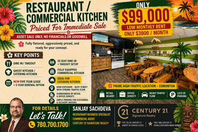 RESTAURANT PRICED FOR IMMEDIATE SALE, View more