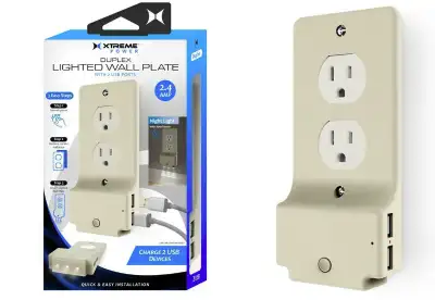 NEW Xtreme Duplex Outlet Wall Plate Cover with 2 USB Ports, View more