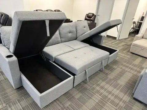 BRAND NEW U SHAPE VELORA SLEEPER SOFA(OPTION TO PAY ON DELIVERY) in Couches & Futons in Mississauga / Peel Region - Image 2