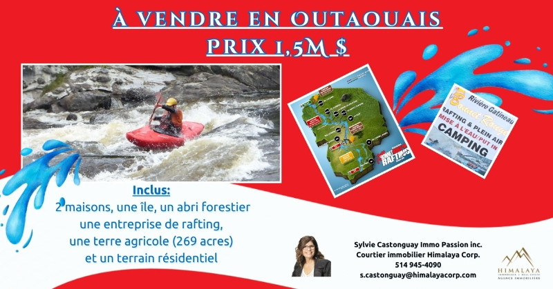 #immobilier #entrepriseavendre #Outaouais #eau-vive #rafting in Commercial & Office Space for Sale in Gatineau