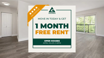 OPEN HOUSE: THURSDAY, APRIL 9 & 23 | 3-6PM Get One Month Free Rent!* Conveniently located at the cor...