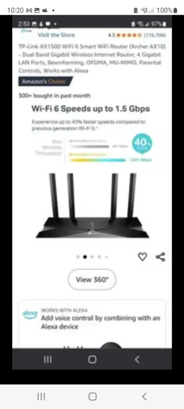 TP-Link AX1500 WiFi 6 Smart WiFi Router, View more