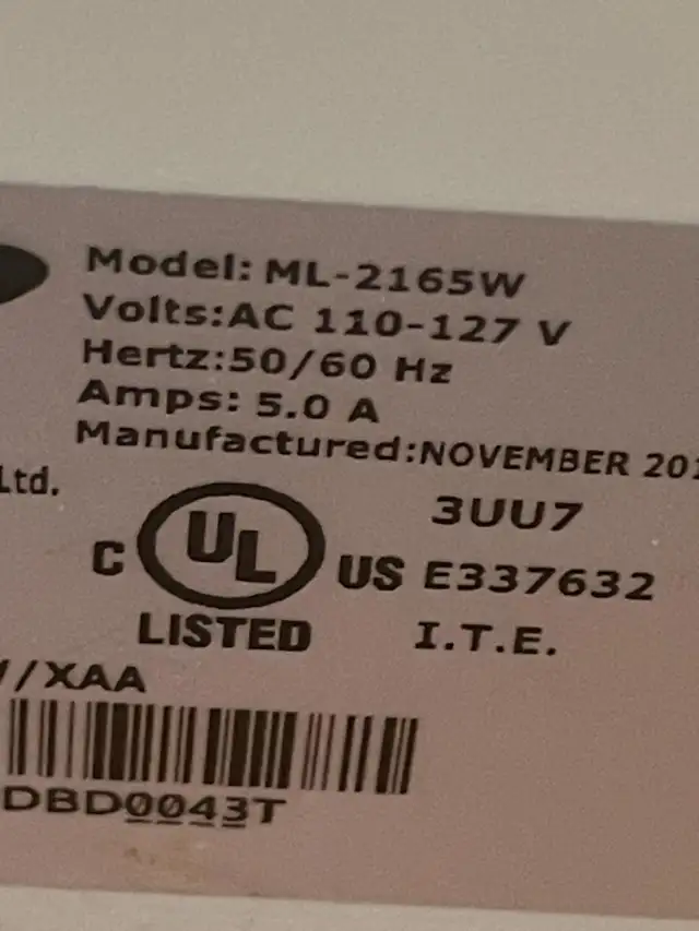 Samsung ML Series ML-2165W Wireless Monochrome Laser Printer in Printers, Scanners & Fax in City of Toronto - Image 4