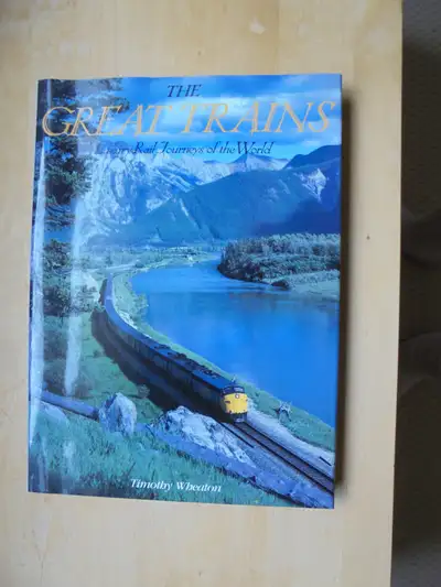 A large format book showcasing 7 famous rail journeys with text, maps, and a plethora of era photos....