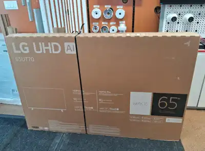 LG UHD 65" { 65UT70 } 4K SMART TV WORKS WITH APPLE AIR PLAY, APPLE HOME BUILT IN ALEXA BUILT IN CHRO...