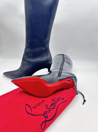 Christian Louboutin Kate Botta 85 mm Boots - Calf leather- Black