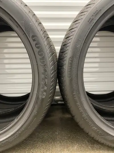 Set4: 255/40R20 101W XL Goodyear Eagle F1 Asymmetric 5. (TO Tesla Sound Tech) FIRM $370: Four Used A...