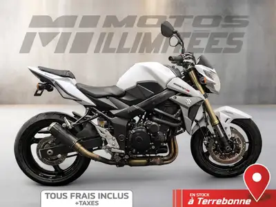 SUZUKI GSX-S 750 ABS 2016 Blanc et Noir 9025 km au compteur. Motos Illimitées Terrebonne. Prix de ve...