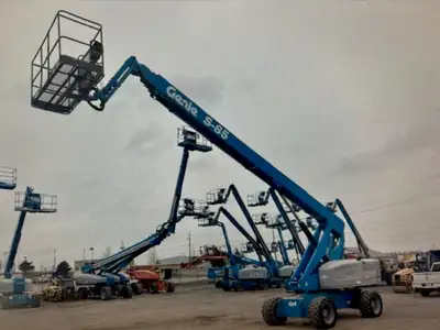 2013 Genie S-85 85' 4WD Diesel Telescopic Boom Lift. Man Aerial Platform, Power to Platform Proporti...