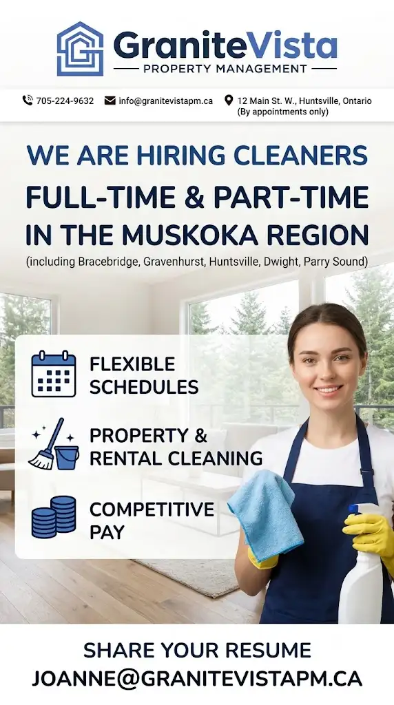 Required Full Time and Part time Cleaning in Cleaning & Housekeeping in Muskoka - Image 2