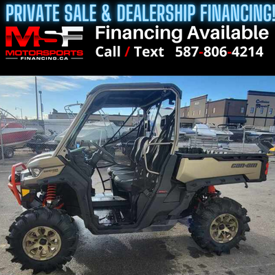 Welcome to Motorsports Financing - Kelowna! 2022 Can am Defender Engine: 850