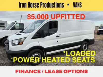CAN FINANCE or LEASE, 2020 TRANSIT T-250 CARGO VAN, $5,000 UPFITTED Super Clean White Exterior with...