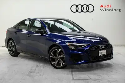 Only 11,756 KM! Dealer Certified Pre-Owned. This Audi A3 Sedan delivers a Intercooled Turbo Gas/Elec...