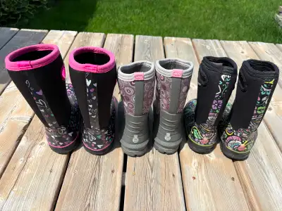 3 bottes de pluie (-30C) : 15$/paire, View more