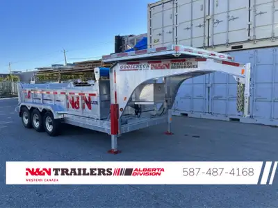 Gooseneck tri axle dump galvanized hydraulic jack!! + upper deck GVW 21000 LBS GN dumper triple axle...