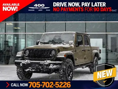 Welcome to 400 Chrysler Dodge Jeep Ram. The 2026 Jeep Gladiator is a brand new midsize pickup that b...