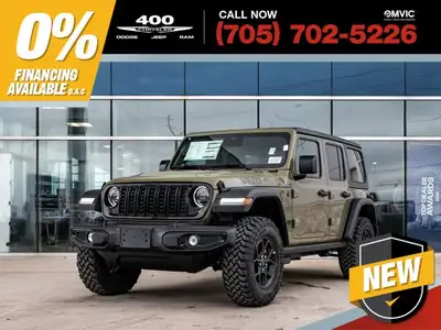 Welcome to 400 Chrysler Dodge Jeep Ram. The 2026 Jeep Wrangler is a brand new, iconic 4x4 SUV built...