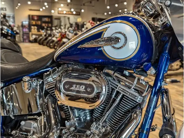 2014 Harley-Davidson CVO Softail Deluxe // Candy Cobalt and Whit in Street, Cruisers & Choppers in Winnipeg - Image 8