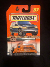 Matchbox 1998 Snow Groomer Plow vehicle on card.