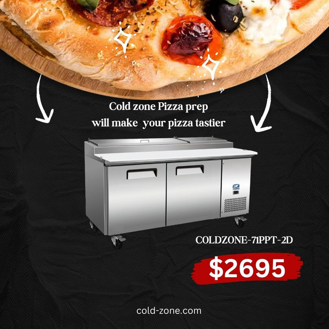 Préparation de pizza neuve Réfrigérée 71"COLD ZONE $2695QUEBEC dans Autres équipements commerciaux et industriels  à Ville de Québec - Image 2