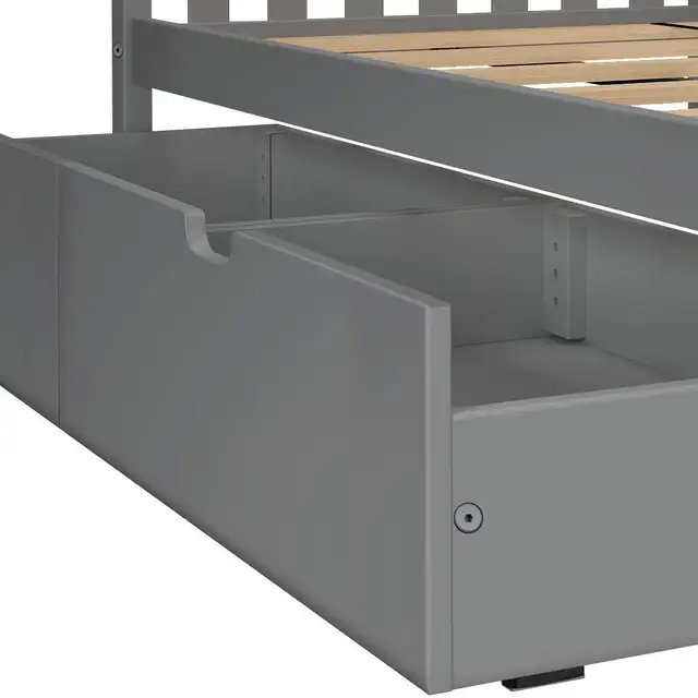 New Solid Wood Twin Over Full Bunk Bed with Storage Drawers in Other in Regina - Image 4