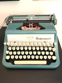 Mid Century Underwood Quiet tab typewriter, dactylo. 1956.