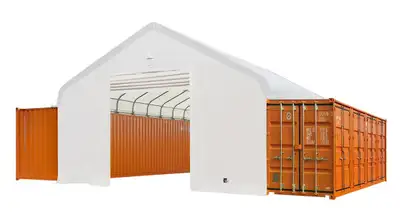 NEW 30 X 40 FT SINGLE TRUSS PVC SEA CONTAINER SHELTER BUILDING 3040STC SALE $6,595.00 Approx. 1200 s...