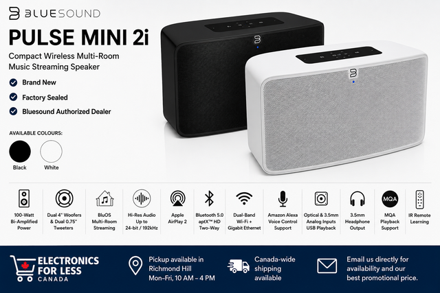 Bluesound PULSE MINI 2i Compact Wireless Multi-RoomMusic Speaker in Stereo Systems & Home Theatre in Markham / York Region - Image 2