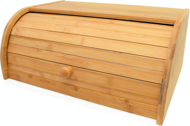 Natural Bamboo Roll Top Bread Box in Home Décor & Accents in Mississauga / Peel Region - Image 3