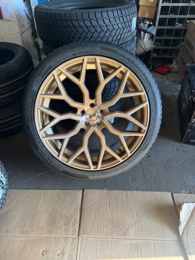 Four New 22 inch 5x112 Niche Rims w/ 275/40R22 Hankook Winter in Tires & Rims in Oakville / Halton Region - Image 5