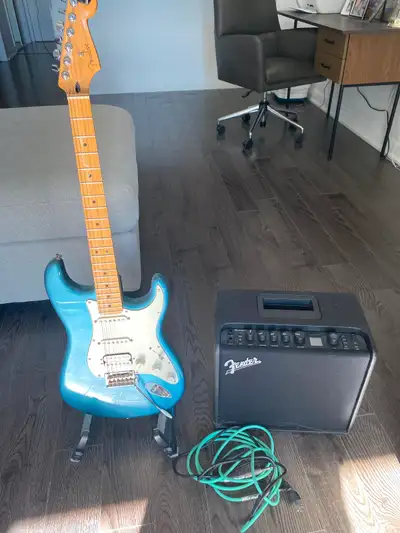 Stratocaster and Fender Amp, View more